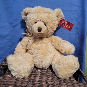 Vintage Russ  Teddy Brown Bear‎ Mooch With Tags Weighted Bottom